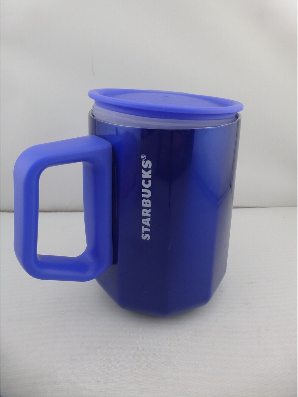 Starbucks Blue Travel Mug Tumbler with Handle and Lid 12 oz Insulated Cup D3